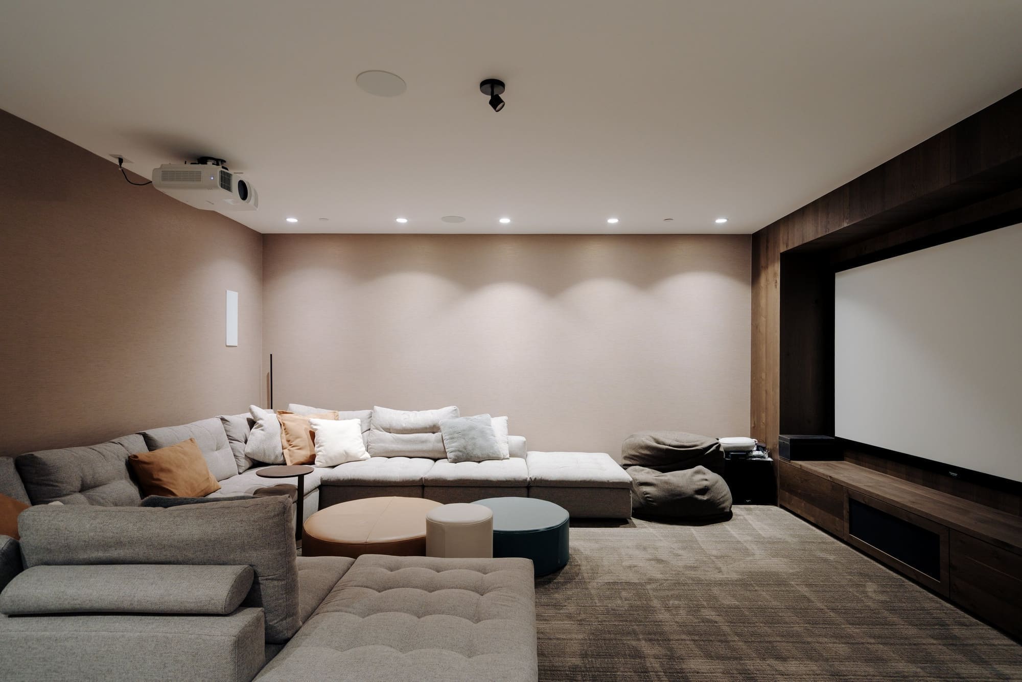 Photography: Shane Hauser Woodgreen — Media room with recessed lighting
